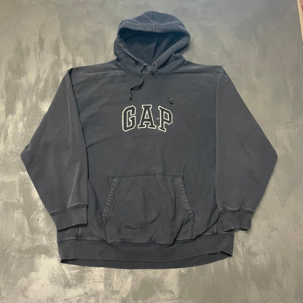 Vintage GAP Hoodie Mens XXL Black 2000s y2k
